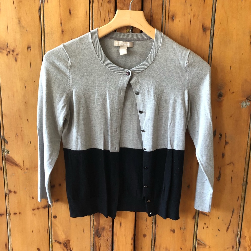 Banana Republic Cardigan in Gray/Black